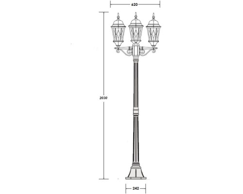 Наземный фонарь ASTORIA 2M 91408MB Bl ромб Oasis Light Наземный фонарь ASTORIA 2M 91408MB Bl ромб Oasis Light