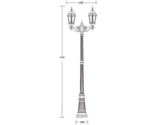 Наземный фонарь ASTORIA 2 91409LA Bl Oasis Light Наземный фонарь ASTORIA 2 91409LA Bl Oasis Light