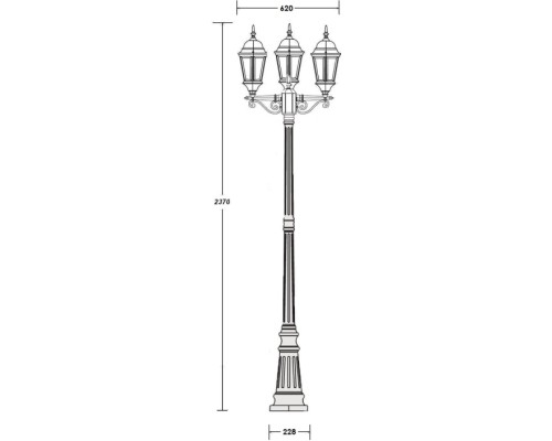 Наземный фонарь ASTORIA 2 91409LB Gb Oasis Light Наземный фонарь ASTORIA 2 91409LB Gb Oasis Light