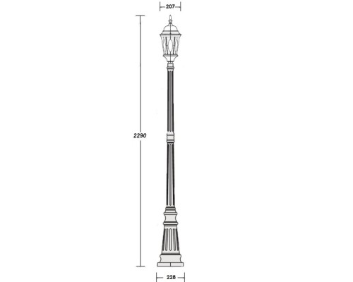 Наземный фонарь ASTORIA 2M 91409M Bl овал Oasis Light Наземный фонарь ASTORIA 2M 91409M Bl овал Oasis Light