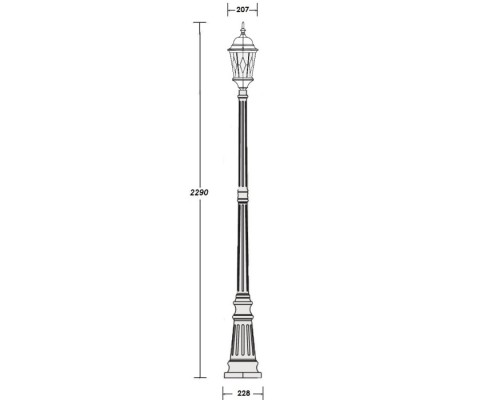 Наземный фонарь ASTORIA 2M 91409M Bl ромб Oasis Light Наземный фонарь ASTORIA 2M 91409M Bl ромб Oasis Light