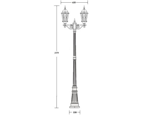 Наземный фонарь ASTORIA 2M 91409MA Bl ромб Oasis Light Наземный фонарь ASTORIA 2M 91409MA Bl ромб Oasis Light