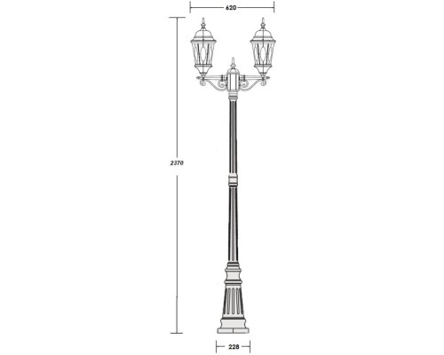 Наземный фонарь ASTORIA 2M 91409MA Bl овал Oasis Light Наземный фонарь ASTORIA 2M 91409MA Bl овал Oasis Light