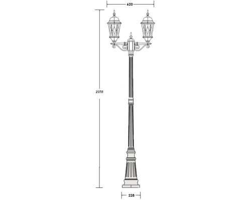Наземный фонарь 91409MA Bl ромб Oasis Light Наземный фонарь 91409MA Bl ромб Oasis Light