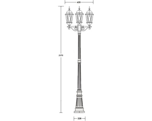 Наземный фонарь ASTORIA 2M 91409MB Bl овал Oasis Light Наземный фонарь ASTORIA 2M 91409MB Bl овал Oasis Light
