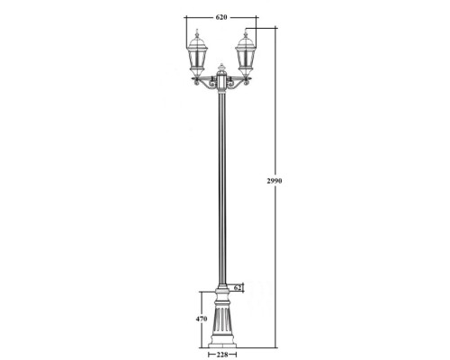 Наземный фонарь ASTORIA 2 91410LA B2 Bl Oasis Light Наземный фонарь ASTORIA 2 91410LA B2 Bl Oasis Light