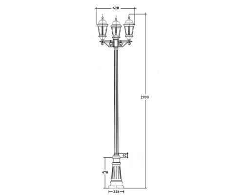 Наземный фонарь ASTORIA 2 91410LB B2 Bl Oasis Light Наземный фонарь ASTORIA 2 91410LB B2 Bl Oasis Light