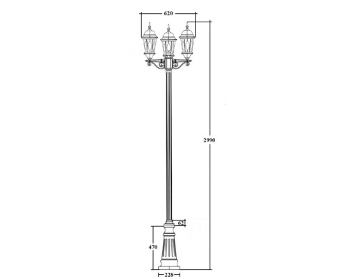 Наземный фонарь ASTORIA 2M 91410MB B2 Bl овал Oasis Light Наземный фонарь ASTORIA 2M 91410MB B2 Bl овал Oasis Light