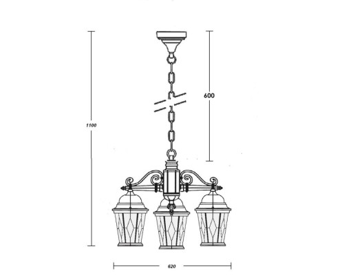 Уличный светильник подвесной ASTORIA 2M 91470M/3 Bl ромб Oasis Light Уличный светильник подвесной ASTORIA 2M 91470M/3 Bl ромб Oasis Light
