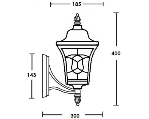 Настенный фонарь уличный VENECIA 2S 91801S/04 Bl Oasis Light Настенный фонарь уличный VENECIA 2S 91801S/04 Bl Oasis Light