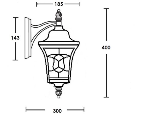 Настенный фонарь уличный VENECIA 2S 91802S/04 Bl Oasis Light Настенный фонарь уличный VENECIA 2S 91802S/04 Bl Oasis Light