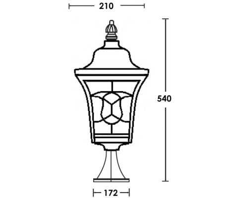 Наземный фонарь VENECIA 2L 91804L Bl Oasis Light Наземный фонарь VENECIA 2L 91804L Bl Oasis Light