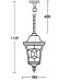 Уличный светильник подвесной VENECIA 2S 91805S Bl Oasis Light