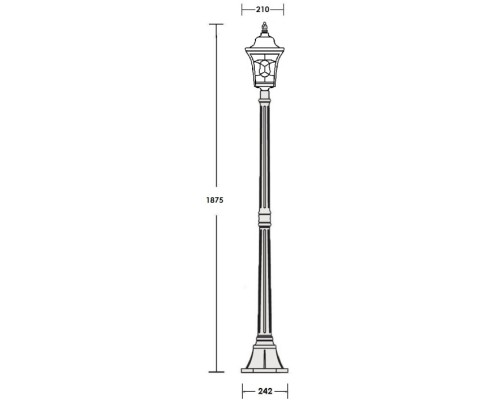 Наземный фонарь VENECIA 2L 91808L Bl Oasis Light Наземный фонарь VENECIA 2L 91808L Bl Oasis Light