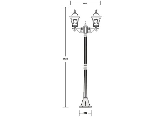 Наземный фонарь VENECIA 2L 91808LA Bl Oasis Light Наземный фонарь VENECIA 2L 91808LA Bl Oasis Light