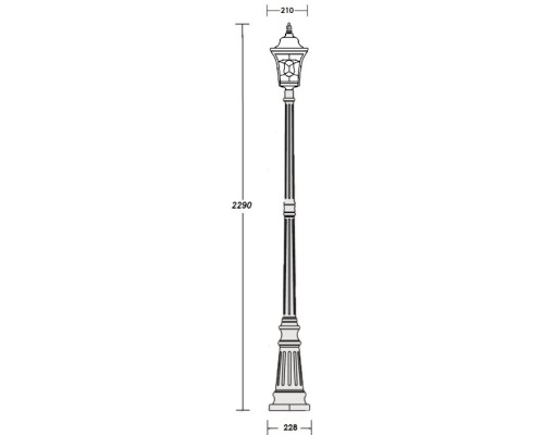 Наземный фонарь VENECIA 2L 91809L Bl Oasis Light Наземный фонарь VENECIA 2L 91809L Bl Oasis Light