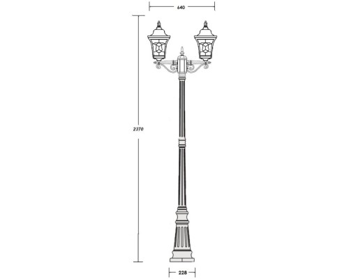 Наземный фонарь VENECIA 2L 91809LA Bl Oasis Light Наземный фонарь VENECIA 2L 91809LA Bl Oasis Light