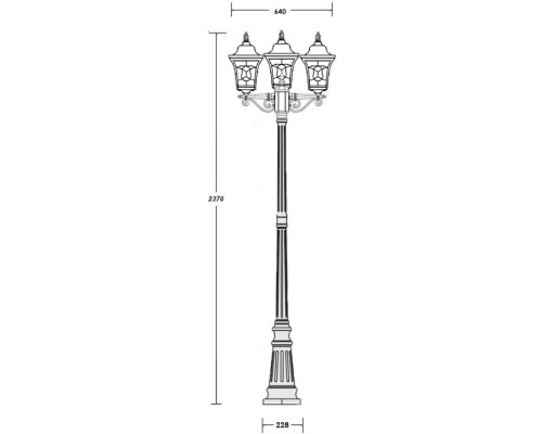 Наземный фонарь VENECIA 2L 91809LB Bl Oasis Light Наземный фонарь VENECIA 2L 91809LB Bl Oasis Light