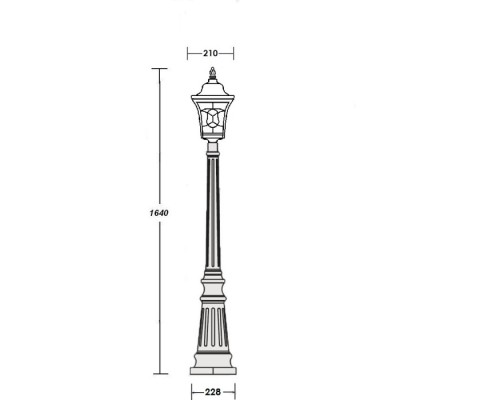 Наземный фонарь VENECIA 2L 91811L Bl Oasis Light Наземный фонарь VENECIA 2L 91811L Bl Oasis Light