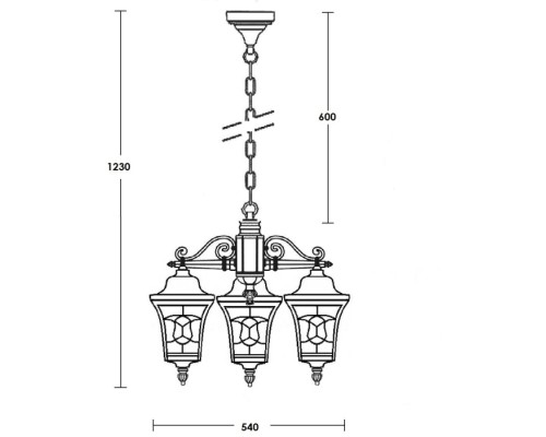 Уличный светильник подвесной VENECIA 2L 91870L/3 Bl Oasis Light Уличный светильник подвесной VENECIA 2L 91870L/3 Bl Oasis Light