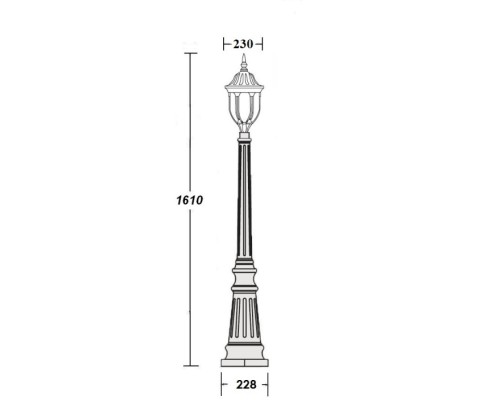 Наземный фонарь 92111 Bl Oasis Light Наземный фонарь 92111 Bl Oasis Light