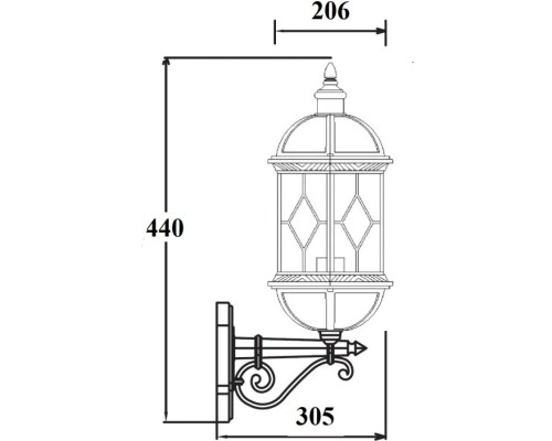 Настенный фонарь уличный SORENTO 92601/02 Bl Oasis Light Настенный фонарь уличный SORENTO 92601/02 Bl Oasis Light
