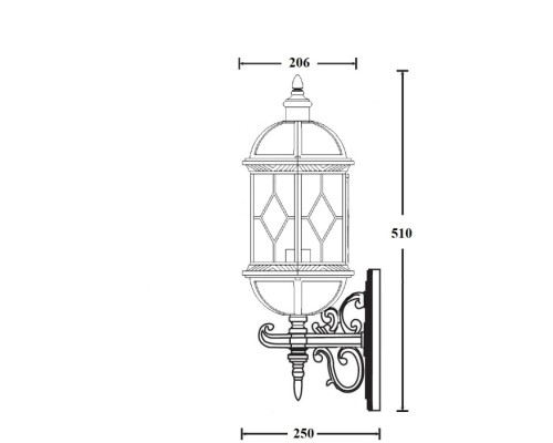 Настенный фонарь уличный SORENTO 92601/08 Bl Oasis Light Настенный фонарь уличный SORENTO 92601/08 Bl Oasis Light