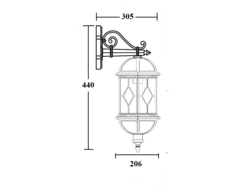 Настенный фонарь уличный SORENTO 92602/02 Bl Oasis Light Настенный фонарь уличный SORENTO 92602/02 Bl Oasis Light