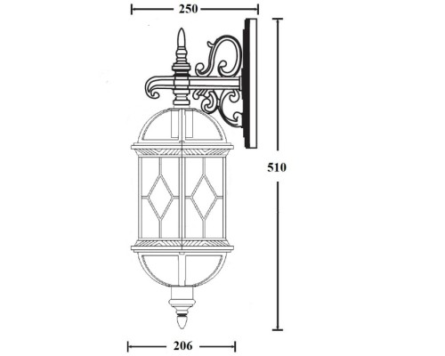 Настенный фонарь уличный SORENTO 92602/08 Bl Oasis Light Настенный фонарь уличный SORENTO 92602/08 Bl Oasis Light