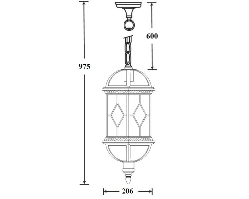Уличный светильник подвесной SORENTO 92605 Bl Oasis Light Уличный светильник подвесной SORENTO 92605 Bl Oasis Light