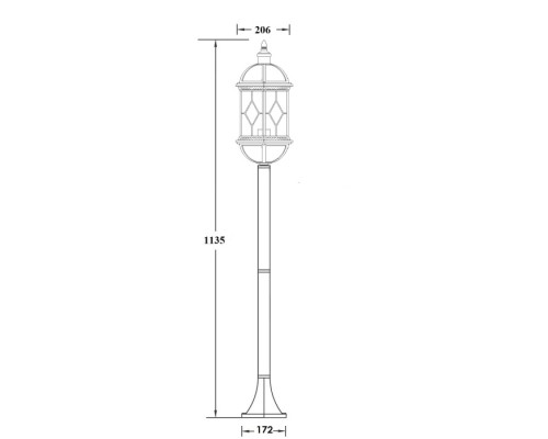 Наземный фонарь SORENTO 92606 Bl Oasis Light Наземный фонарь SORENTO 92606 Bl Oasis Light