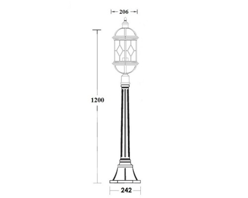 Наземный фонарь SORENTO 92607 Bl Oasis Light Наземный фонарь SORENTO 92607 Bl Oasis Light