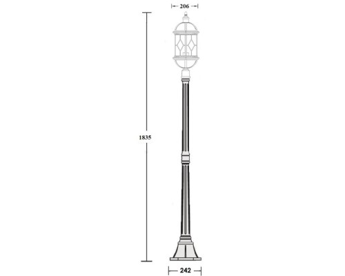 Наземный фонарь SORENTO 92608 Bl Oasis Light Наземный фонарь SORENTO 92608 Bl Oasis Light