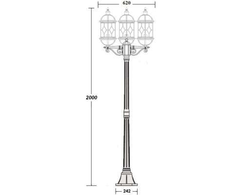 Наземный фонарь SORENTO 92608B Bl Oasis Light Наземный фонарь SORENTO 92608B Bl Oasis Light