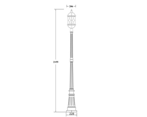 Наземный фонарь SORENTO 92609 Bl Oasis Light Наземный фонарь SORENTO 92609 Bl Oasis Light