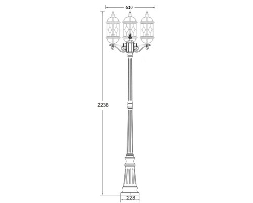 Наземный фонарь SORENTO 92609B Bl Oasis Light Наземный фонарь SORENTO 92609B Bl Oasis Light