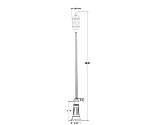 Наземный фонарь SORENTO 92610 B2 Bl Oasis Light Наземный фонарь SORENTO 92610 B2 Bl Oasis Light