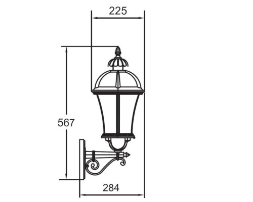 Настенный фонарь уличный ROMA L 95201L/02 Gb Oasis Light Настенный фонарь уличный ROMA L 95201L/02 Gb Oasis Light