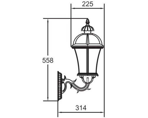 Настенный фонарь уличный ROMA L 95201L/15 Bl Oasis Light Настенный фонарь уличный ROMA L 95201L/15 Bl Oasis Light