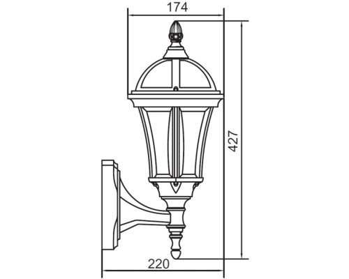 Настенный фонарь уличный ROMA S 95201S/04 Gb Oasis Light Настенный фонарь уличный ROMA S 95201S/04 Gb Oasis Light