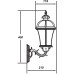 Настенный фонарь уличный ROMA S 95201S/15 Bl Oasis Light
