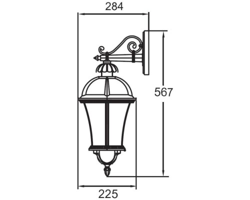 Настенный фонарь уличный ROMA L 95202L/02 Gb Oasis Light Настенный фонарь уличный ROMA L 95202L/02 Gb Oasis Light