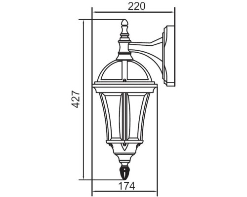 Настенный фонарь уличный ROMA S 95202S/04 Gb Oasis Light Настенный фонарь уличный ROMA S 95202S/04 Gb Oasis Light