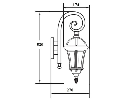 Настенный фонарь уличный ROMA S 95202S/18 Bl Oasis Light Настенный фонарь уличный ROMA S 95202S/18 Bl Oasis Light