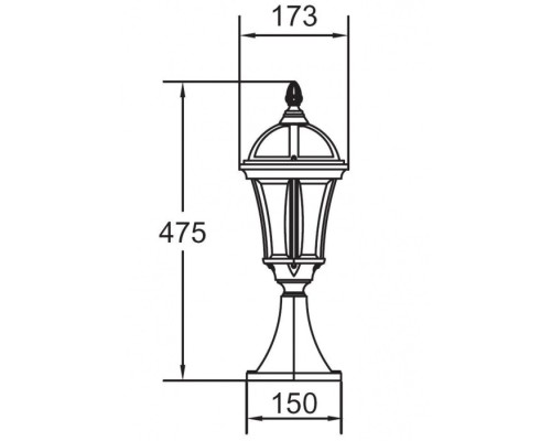 Наземный фонарь 95204S Bl Oasis Light Наземный фонарь 95204S Bl Oasis Light