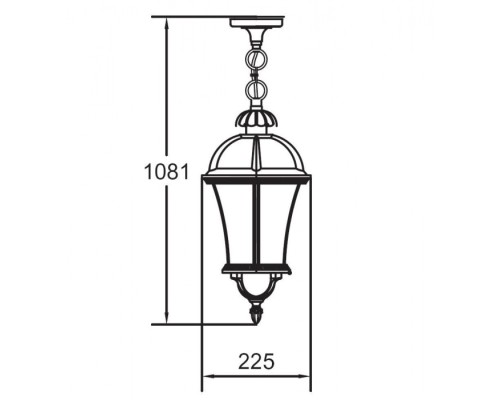 Уличный светильник подвесной 95205L Gb Oasis Light Уличный светильник подвесной 95205L Gb Oasis Light