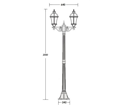 Наземный фонарь ROMA L 95208LA W Oasis Light Наземный фонарь ROMA L 95208LA W Oasis Light