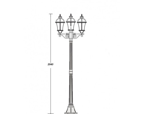 Наземный фонарь 95208LB Bl Oasis Light Наземный фонарь 95208LB Bl Oasis Light