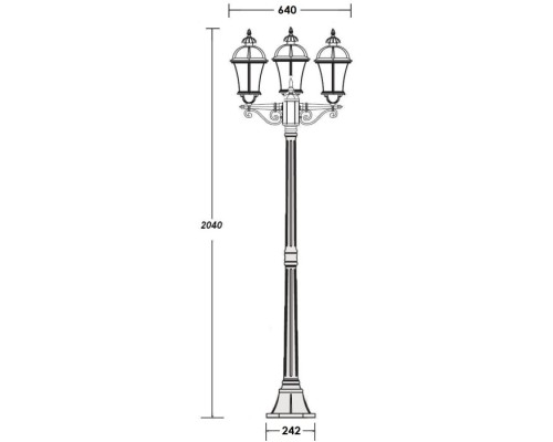 Наземный фонарь ROMA L 95208LB W Oasis Light Наземный фонарь ROMA L 95208LB W Oasis Light