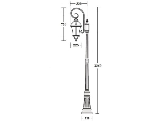 Наземный фонарь ROMA L 95209L/18 Bl Oasis Light Наземный фонарь ROMA L 95209L/18 Bl Oasis Light